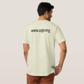 オーガニックな銃木のイメージのティー Tシャツ (裏面フル)