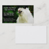 オーガニックな鶏および卵の名刺 名刺 (正面/裏面)