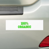 オーガニックな100%年 バンパーステッカー (車上)