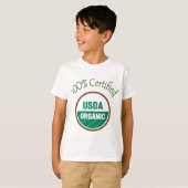 オーガニックな100%証明された米国農務省 Tシャツ (正面フル)