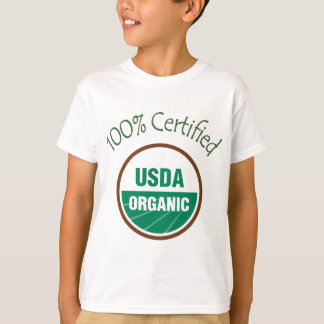 オーガニックな100%証明された米国農務省 Tシャツ