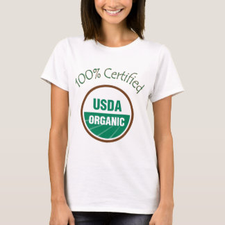 オーガニックな100%証明された米国農務省 Tシャツ