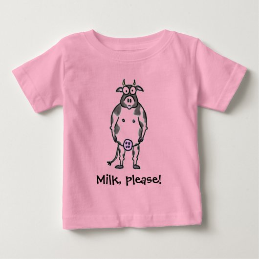 オーガニックな/クリーパー牛 ベビーTシャツ (正面)
