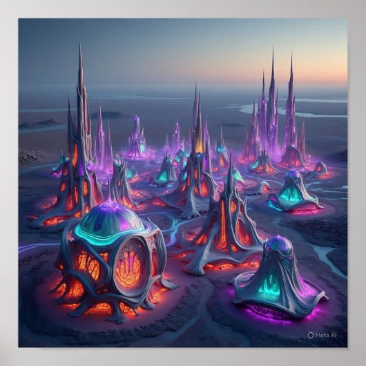 オーガニックエイリアンシティ建物 ポスター (正面)