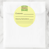 オーガニックカスタムSeed Packet Label Stickers ラウンドシール (バッグ)