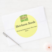 オーガニックカスタムSeed Packet Stickers ラウンドシール (封筒)