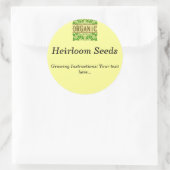 オーガニックカスタムSeed Packet Stickers ラウンドシール (バッグ)