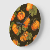 オーガニックカボチャ:テーブルにファーム ラージ壁時計 (傾斜)