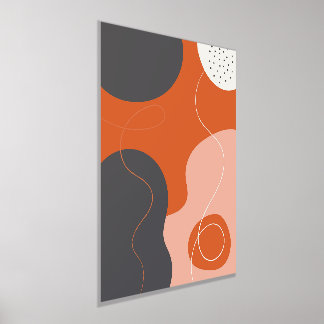 オーガニックカラフル図モダンポスター2 箔ポスター