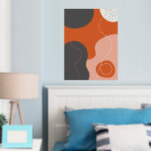 オーガニックカラフル図モダンポスター2 箔ポスター (インサイチュ (寝室))