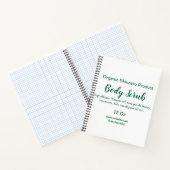 オーガニックグリーンネイチャーボディスクラブ バター 名前を追加 ノートブック (内部)