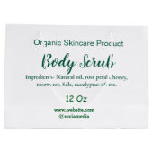 オーガニックグリーンネイチャーボディスクラブ バター 名前を追加 ラージペーパーバッグ (裏面)