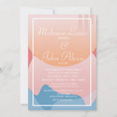 オーガニックサンセットドリーム海結婚波 招待状 (正面)