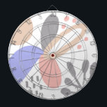 オーガニックシェイプSunフローラアートパターン ダーツボード<br><div class="desc">ドリームビッグデジタルデザイン</div>
