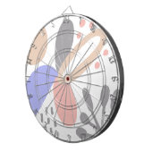 オーガニックシェイプSunフローラアートパターン ダーツボード (正面右)