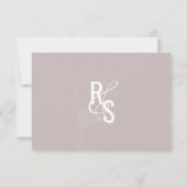 オーガニックテラコッタブルー結婚式RSVP 招待状 (裏面)