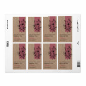 オーガニックハイビスカスハーブティークラフトビジネスラベル ラベル (フルシート)