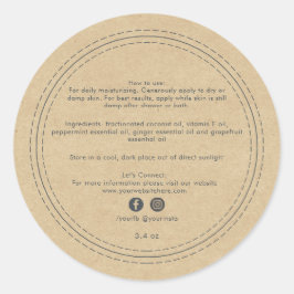 オーガニックビジネスビューティー製品成分クラフト ラウンドシール