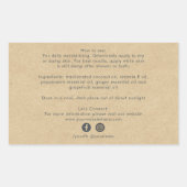 オーガニックビジネスビューティー製品成分クラフト 長方形シール (正面)