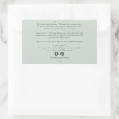 オーガニックビジネスビューティー製品成分グリーン 長方形シール (バッグ)