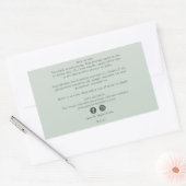 オーガニックビジネスビューティー製品成分グリーン 長方形シール (封筒)