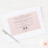 オーガニックビジネスビューティー製品成分ピンク 長方形シール (封筒)