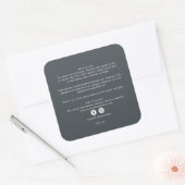 オーガニックビジネスビューティー製品成分ブラック スクエアシール (封筒)