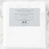 オーガニックビジネスビューティー製品成分ブルー 長方形シール (バッグ)