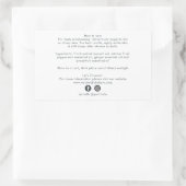 オーガニックビジネスビューティー製品成分ラベル ホワイト 長方形シール (バッグ)