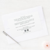 オーガニックビジネスビューティー製品成分ラベル ホワイト 長方形シール (封筒)