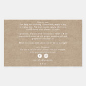 オーガニックビューティー製品の成分クラフト 長方形シール (正面)