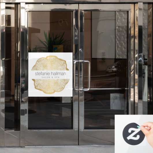 オーガニックビューティー ゴールドツリーリング ウィンドウサイン (オフィスドア)