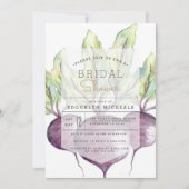 オーガニックビーツ | 野菜 | 水彩 結婚前のお祝い 招待状 (正面)