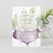 オーガニックビーツ | 野菜 | 水彩 結婚前のお祝い 招待状 (スタンド正面)