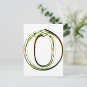 オーガニックフォントイラストレーション ポストカード (スタンド正面)