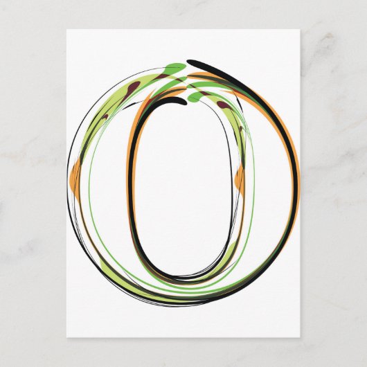 オーガニックフォントイラストレーション ポストカード (正面)