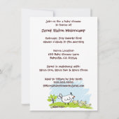 オーガニックプラネット ベビーシャワー 招待状(チキンデザイン) 招待状 (裏面)