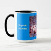 オーガニックママのコーヒーマグ ブルースカイ ピンクの花 マグカップ (左)