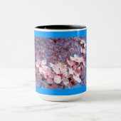 オーガニックママのコーヒーマグ ブルースカイ ピンクの花 マグカップ (中央)