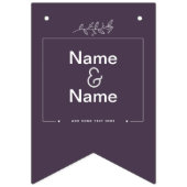 オーガニックミニマル結婚ナチュラル紫EDITABLE バンティングフラッグ (第2の旗)