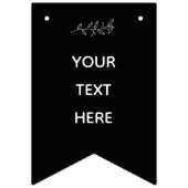 オーガニックミニマル結婚ナチュラル銀編集可能 バンティングフラッグ (第2の旗)