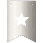 オーガニックミニマル結婚ナチュラル銀編集可能 バンティングフラッグ (第3の旗)