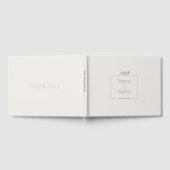 オーガニックミニマル自然結婚デザイン編集可能 ゲストブック (全面)