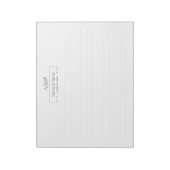 オーガニックミニマル自然結婚デザイン編集可能 ノートパッド (回転)