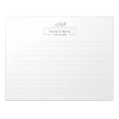 オーガニックミニマル自然結婚デザイン編集可能 ノートパッド (正面)