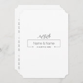 オーガニックミニマル自然結婚デザイン編集可能 メニュー (正面/裏面)