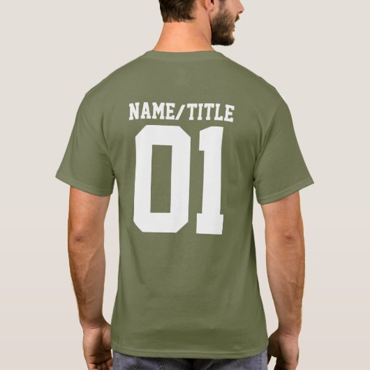 オーガニックミニマル自然結婚デザイン編集可能 Tシャツ (裏面)