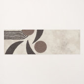 オーガニックモダン – コーヒー豆 – 幾何学的 – 中性 ヨガマット (裏面(横))