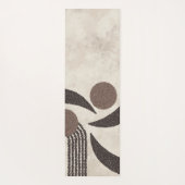 オーガニックモダン – コーヒー豆 – 幾何学的 – 中性 ヨガマット (裏面)