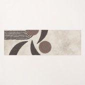 オーガニックモダン – コーヒー豆 – 幾何学的 – 中性 ヨガマット (正面(横))